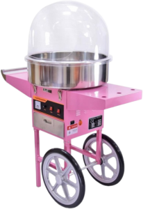 Alquiler de máquina de algodón de azúcar de color rosa para bodas