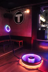 Plataforma 360 en discoteca para cumpleaños.